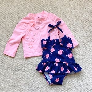 Janie and Jack Swimsuit with Rashguard